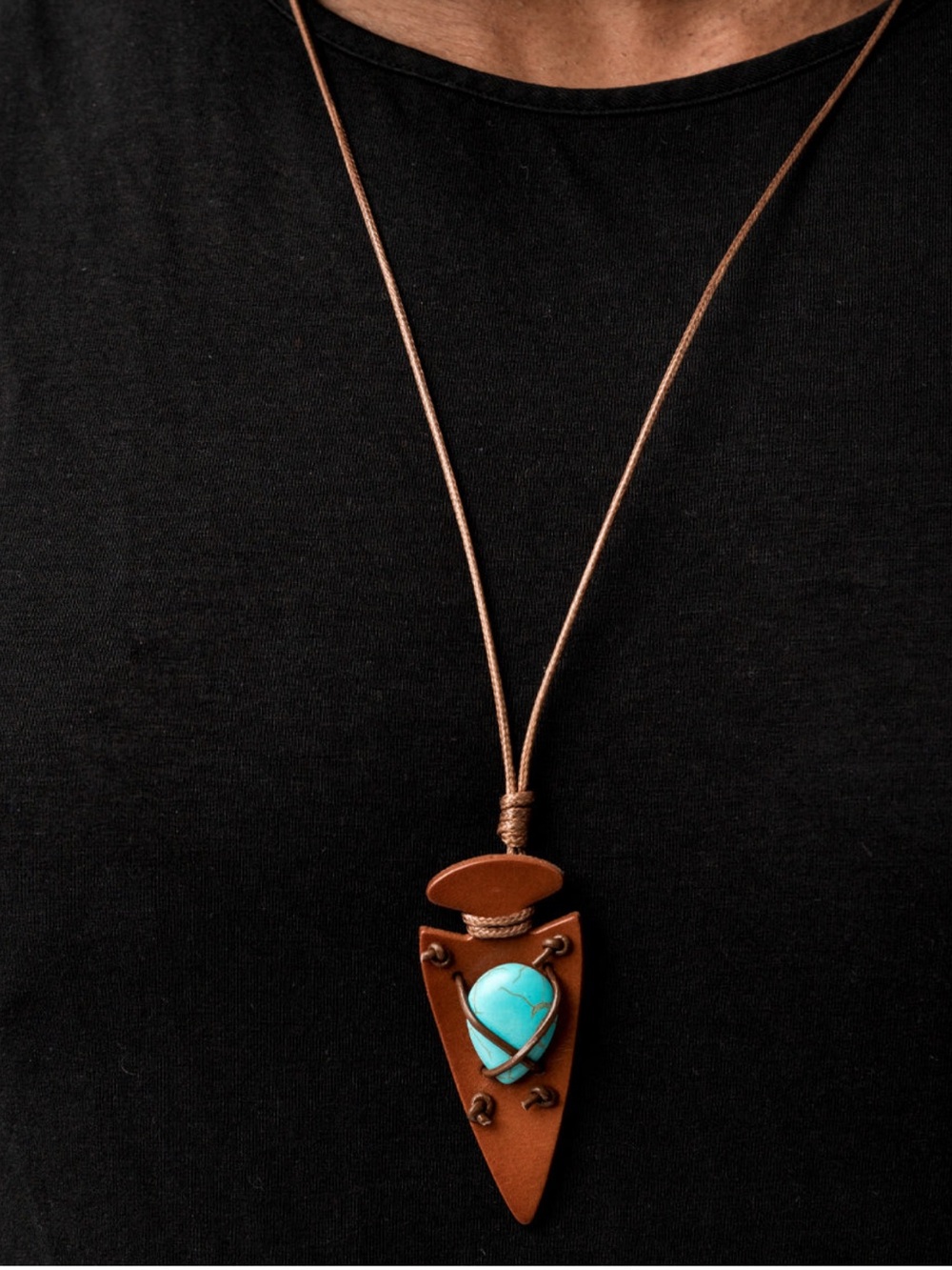 Urban Leather Pendant Necklace